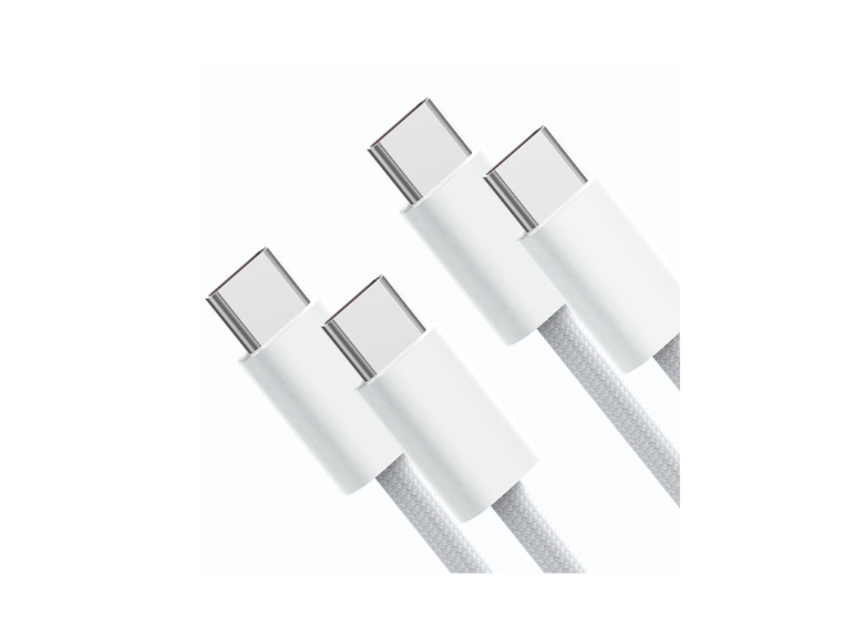 HR Products - PD Type C - Cable - 3 AMP - Fast Charging - Nylon Braided Aluminium Alloy - WHITE